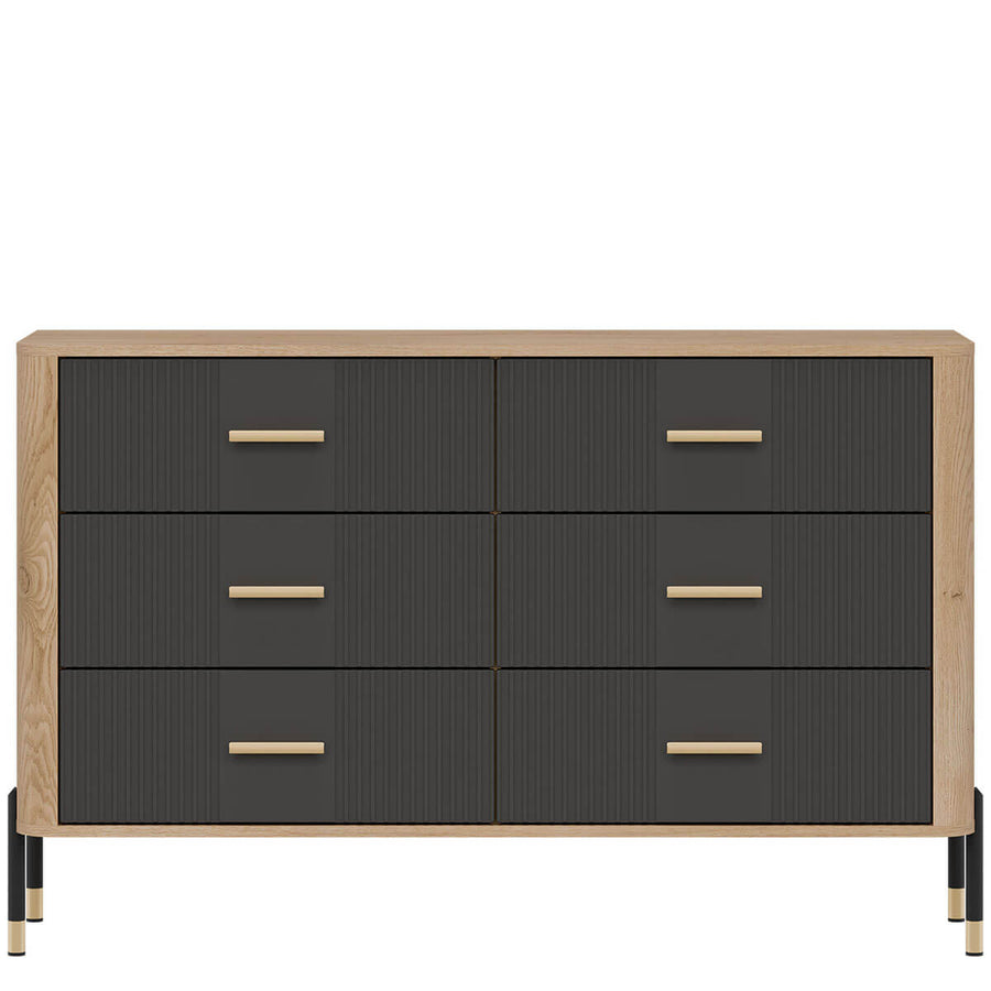 Фото комода DANTE LIVEO DT04 дуб кремона торро / антрацит / золоті ручки