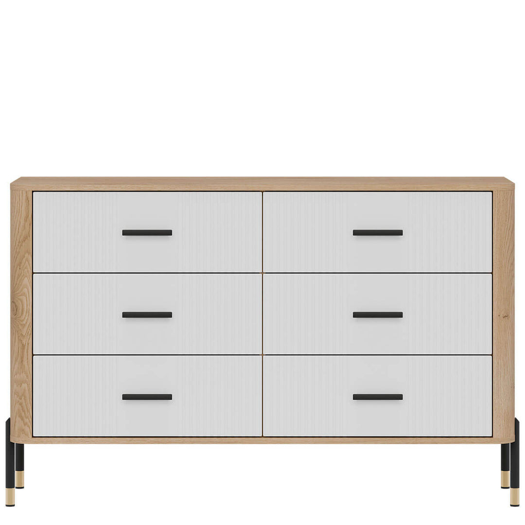 Фото комода DANTE LIVEO DT04 дуб кремона торро / білий / чорні ручки