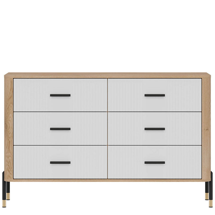 Фото комода DANTE LIVEO DT04 дуб кремона торро / білий / чорні ручки