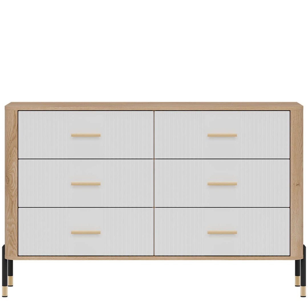 Фото комода DANTE LIVEO DT04 дуб кремона торро / білий / золоті ручки