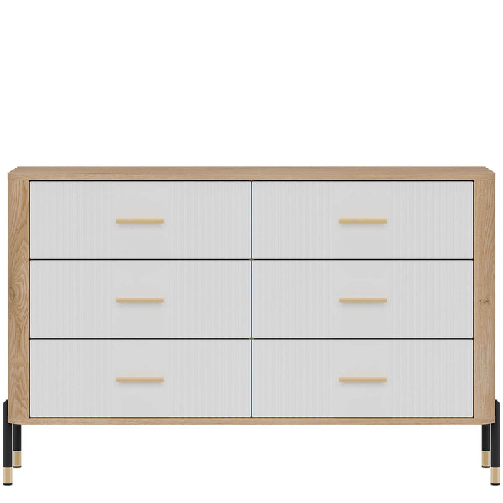 Фото комода DANTE LIVEO DT04 дуб кремона торро / білий / золоті ручки