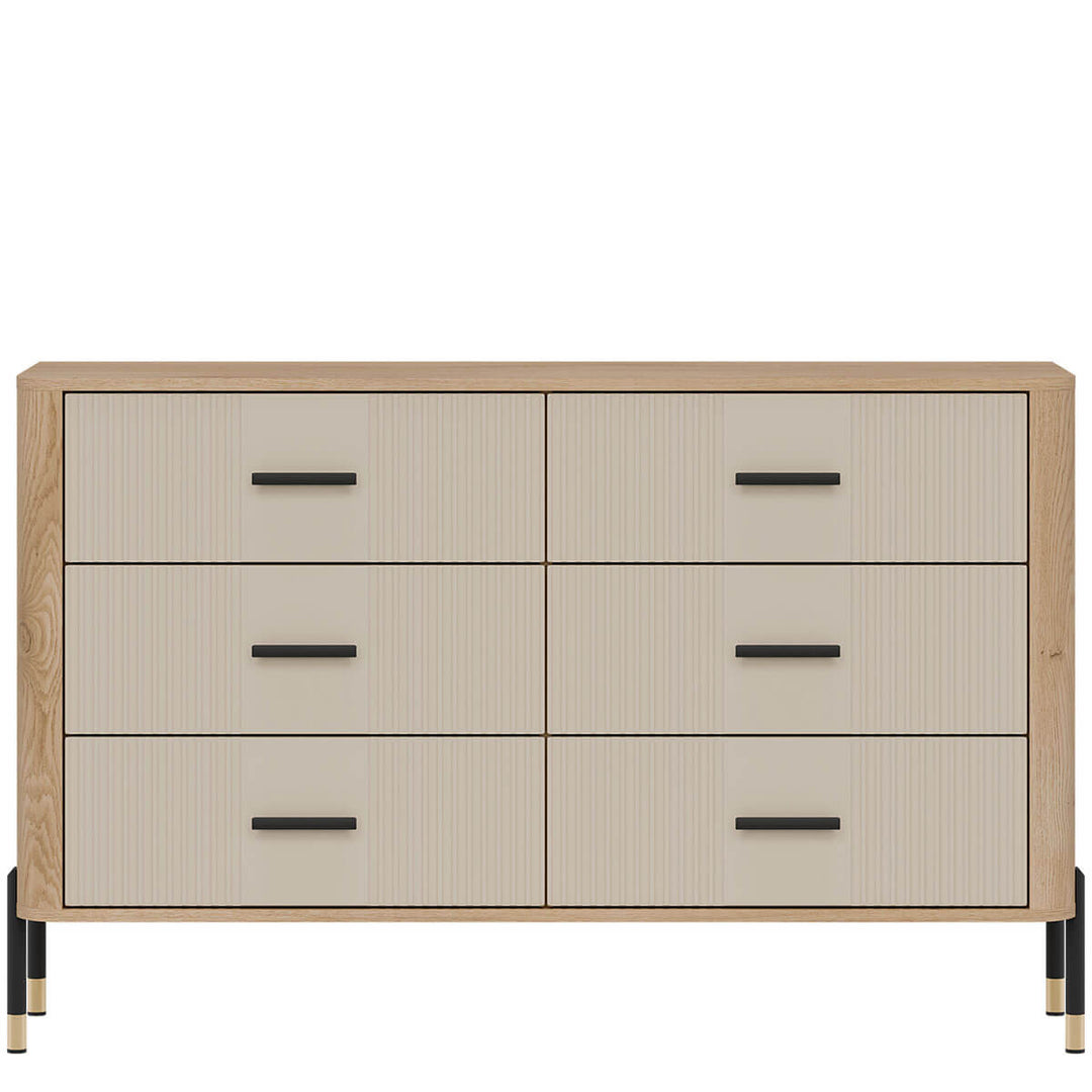 Фото комода DANTE LIVEO DT04 дуб кремона торро / кашемір / чорні ручки