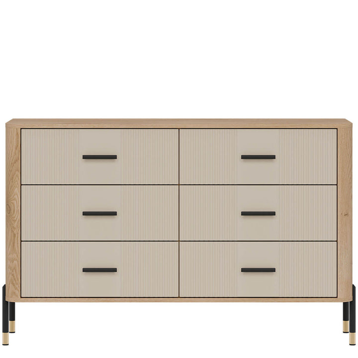 Фото комода DANTE LIVEO DT04 дуб кремона торро / кашемір / чорні ручки