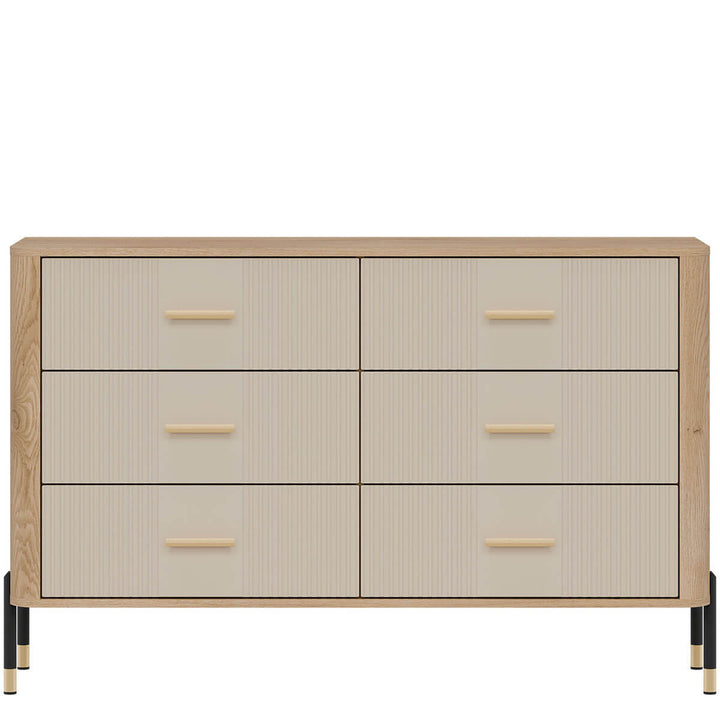 Фото комода DANTE LIVEO DT04 дуб кремона торро / кашемір / золоті ручки