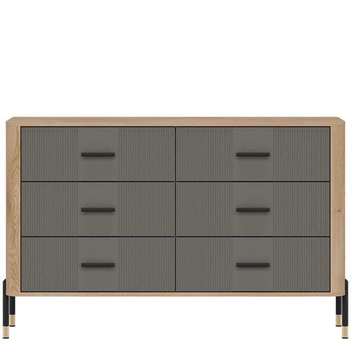 Фото комода DANTE LIVEO DT04 дуб кремона торро / сірий / чорні ручки