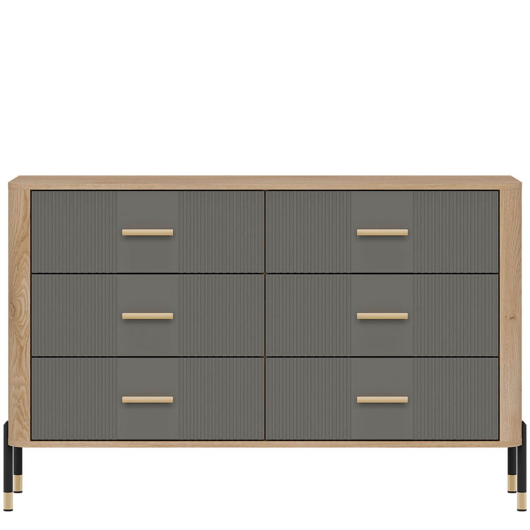 Фото комода DANTE LIVEO DT04 дуб кремона торро / сірий / золоті ручки
