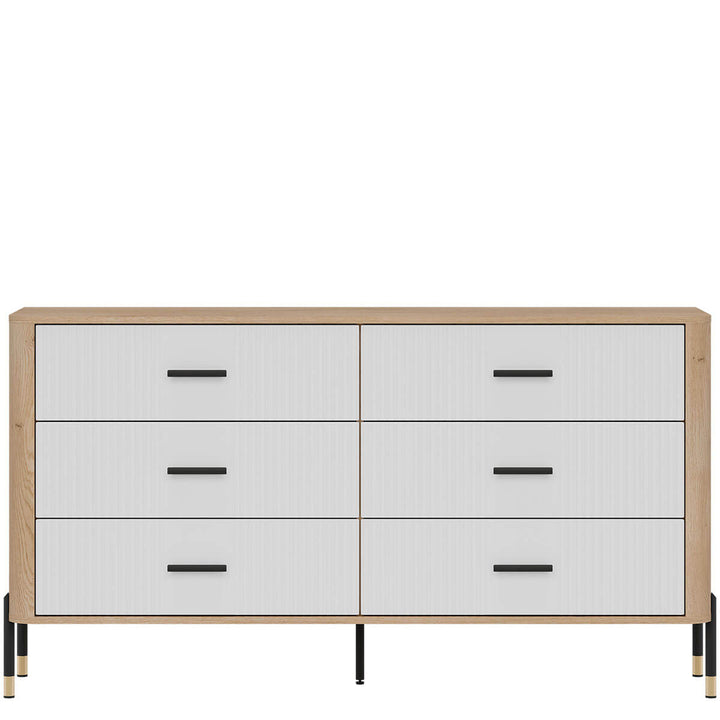 Фото комода DANTE LIVEO DT05 дуб кремона торро / білий / чорні ручки