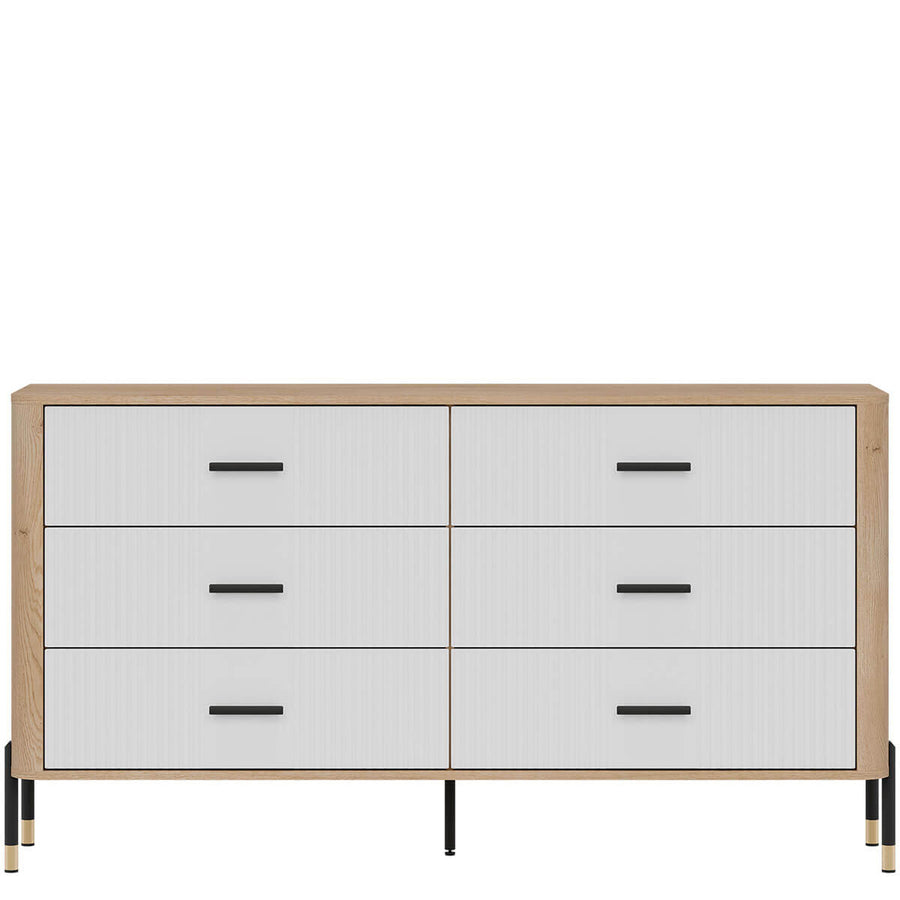 Фото комода DANTE LIVEO DT05 дуб кремона торро / білий / чорні ручки