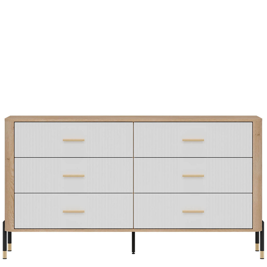 Фото комода DANTE LIVEO DT05 дуб кремона торро / білий / золоті ручки