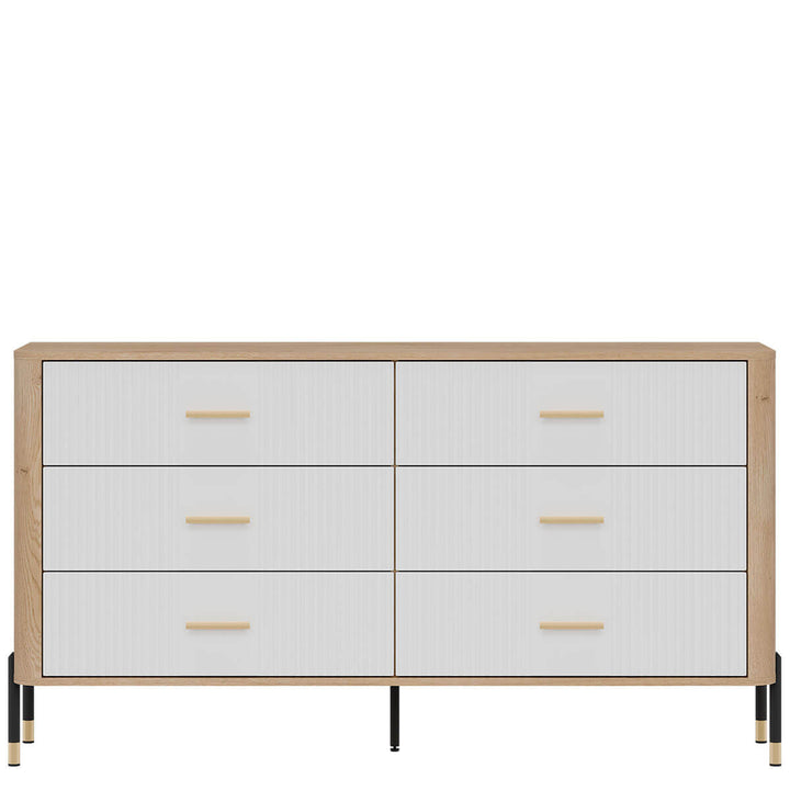 Фото комода DANTE LIVEO DT05 дуб кремона торро / білий / золоті ручки