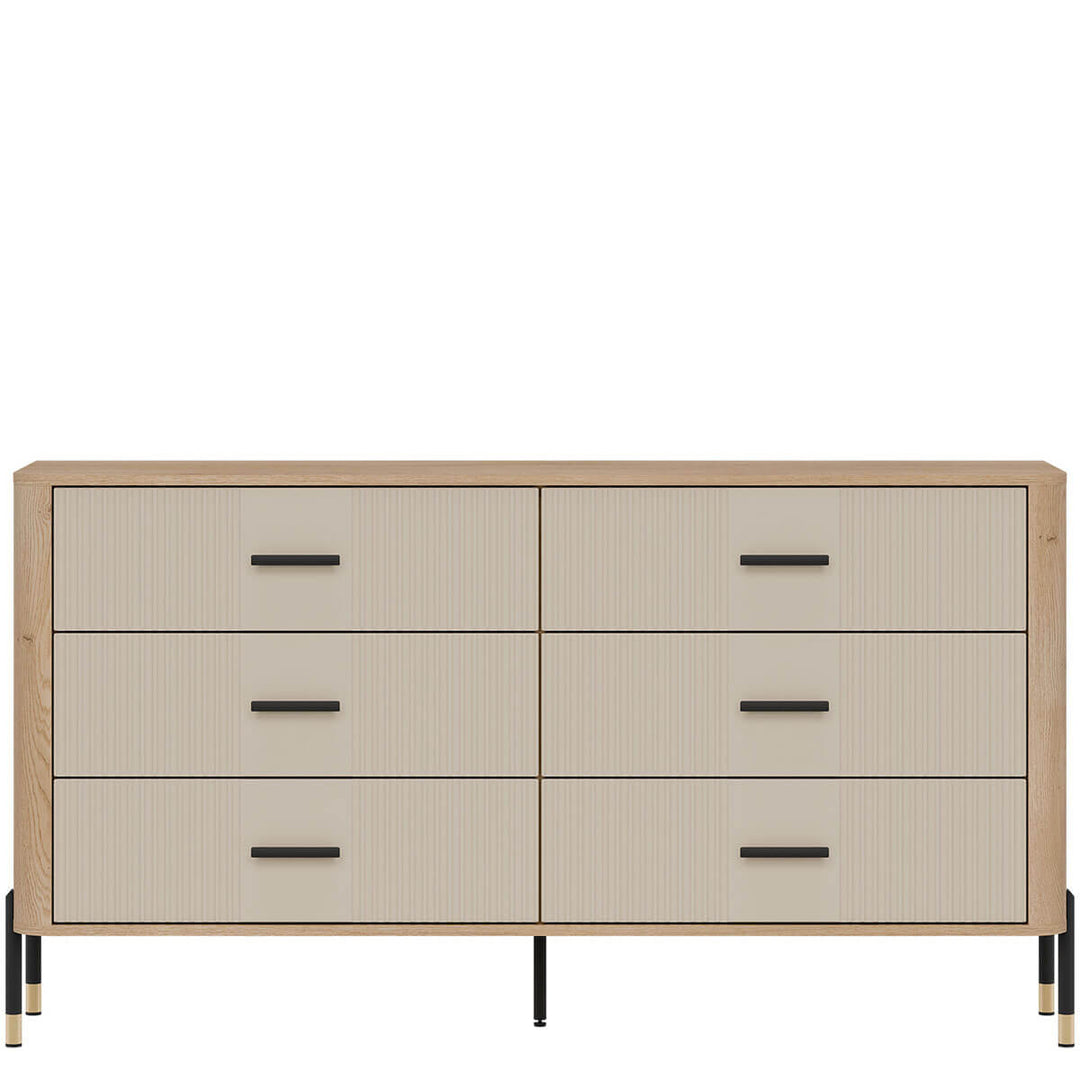 Фото комода DANTE LIVEO DT05 дуб кремона торро / кашемір / чорні ручки