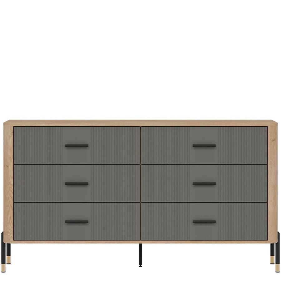 Фото комода DANTE LIVEO DT05 дуб кремона торро / сірий / чорні ручки