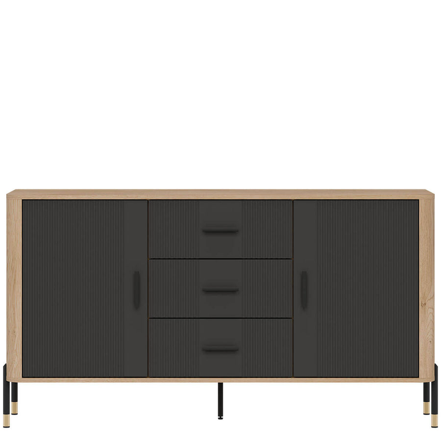 Фото комода DANTE LIVEO DT06 дуб кремона торро / антрацит / чорні ручки