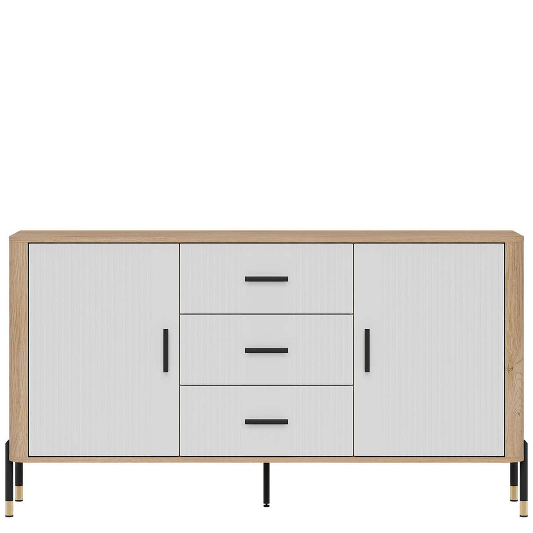 Фото комода DANTE LIVEO DT06 дуб кремона торро / білий / чорні ручки