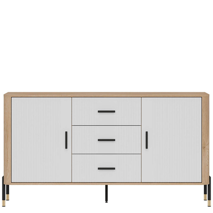 Фото комода DANTE LIVEO DT06 дуб кремона торро / білий / чорні ручки