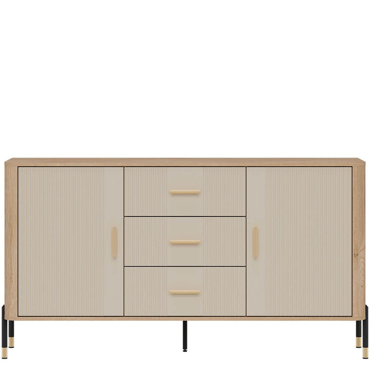 Фото комода DANTE LIVEO DT06 дуб кремона торро / кашемір / золоті ручки