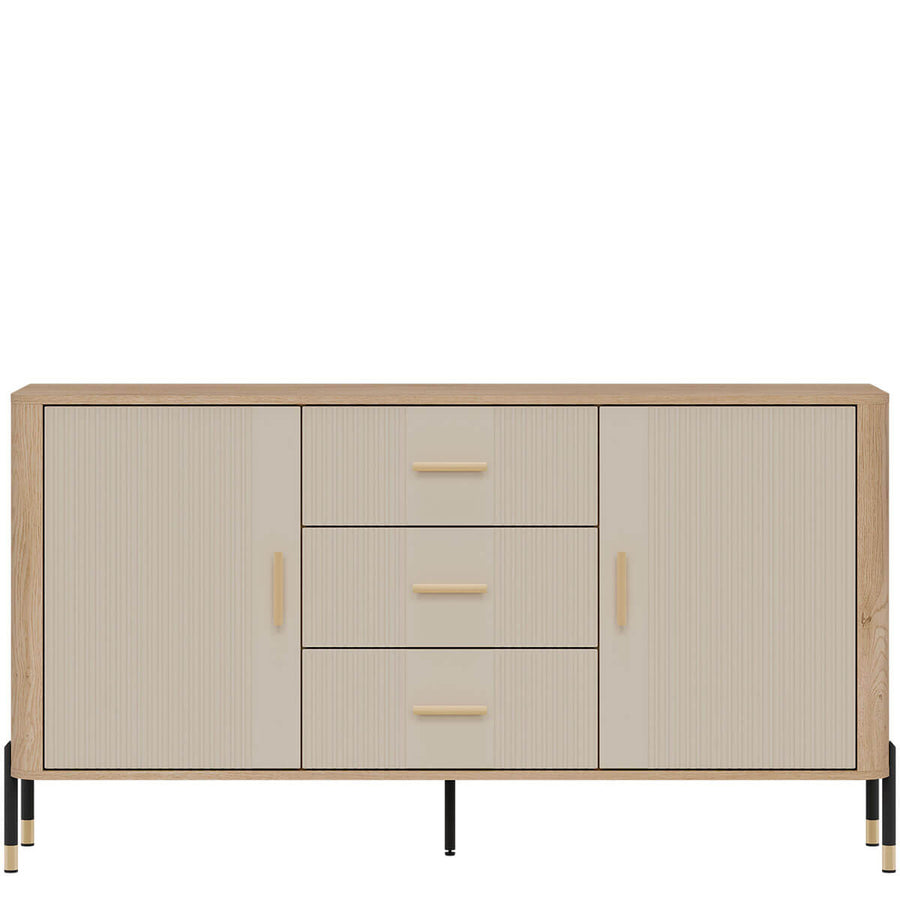 Фото комода DANTE LIVEO DT06 дуб кремона торро / кашемір / золоті ручки