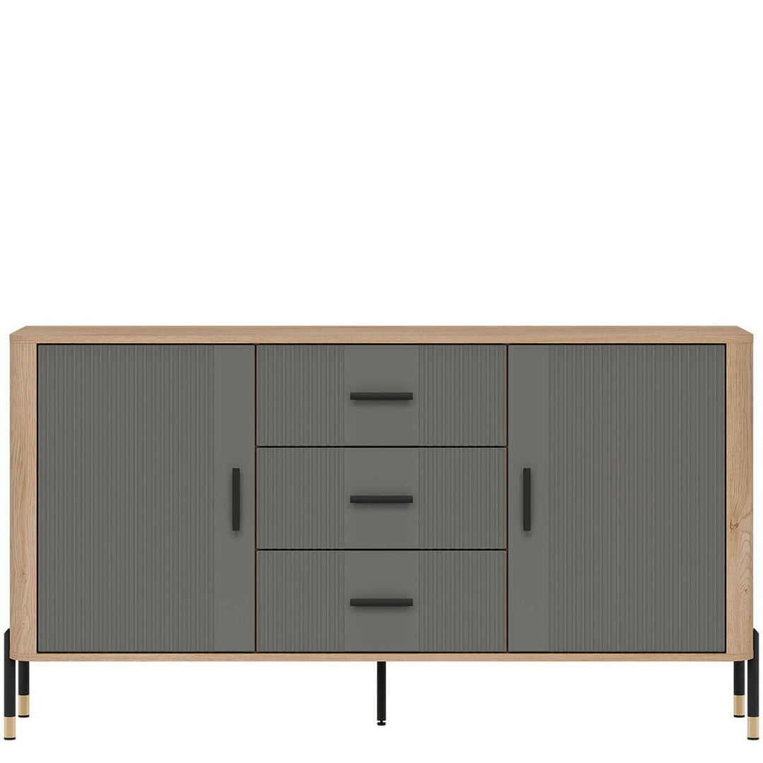 Фото комода DANTE LIVEO DT06 дуб кремона торро / сірий / чорні ручки