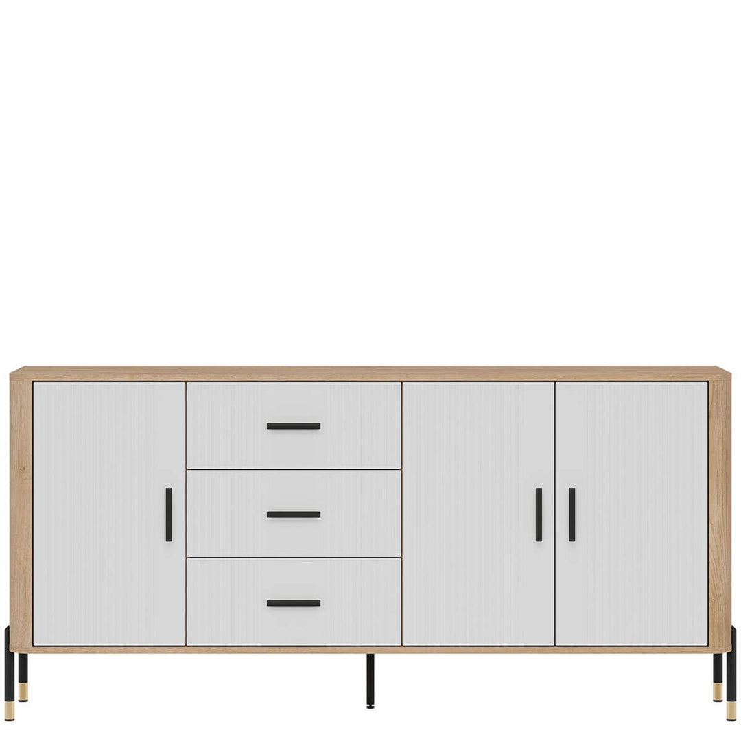 Фото комода DANTE LIVEO DT07 дуб кремона торро / білий / чорні ручки