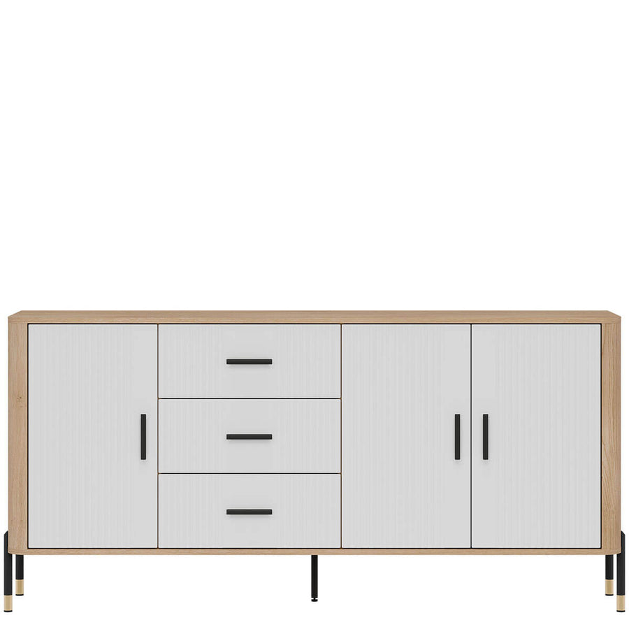 Фото комода DANTE LIVEO DT07 дуб кремона торро / білий / чорні ручки