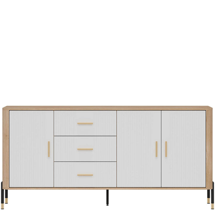 Фото комода DANTE LIVEO DT07 дуб кремона торро / білий / золоті ручки