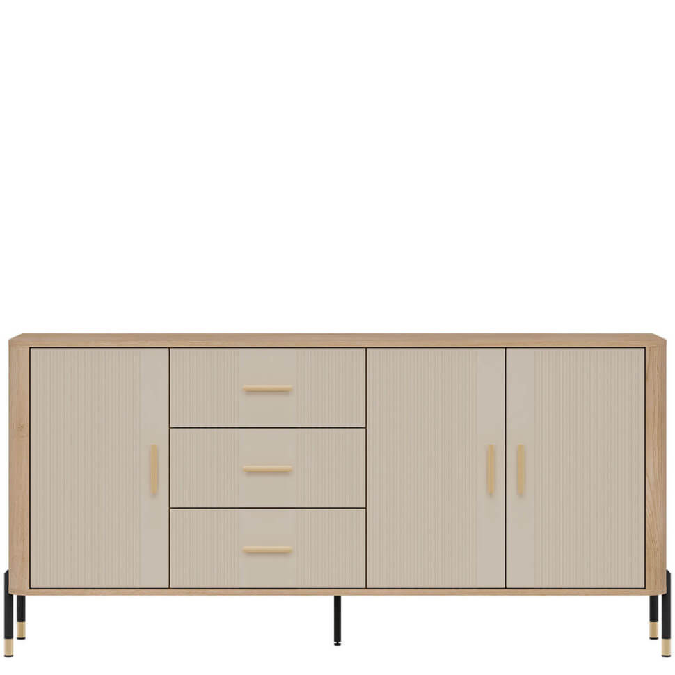 Фото комода DANTE LIVEO DT07 дуб кремона торро / кашемір / золоті ручки