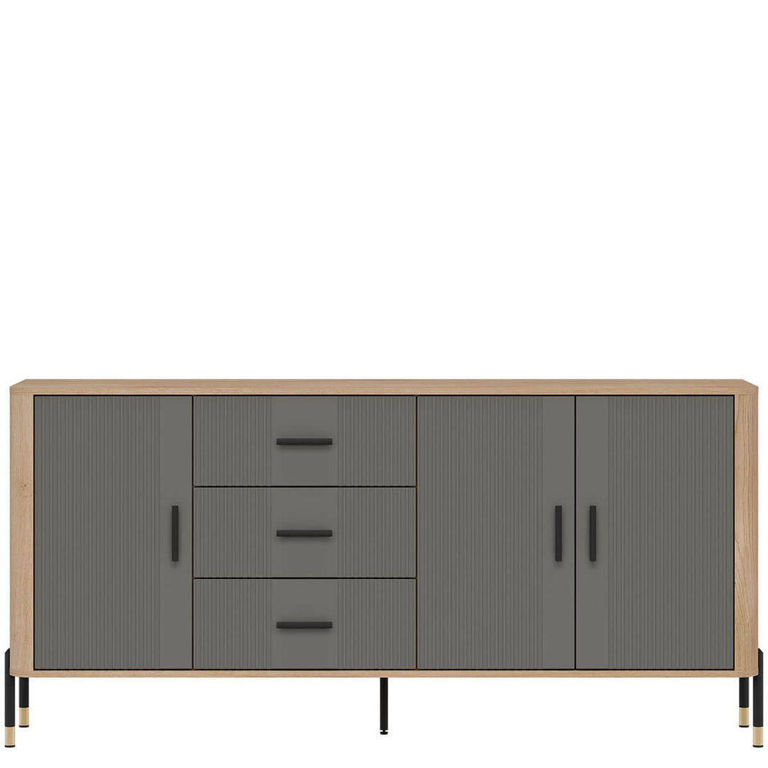 Фото комода DANTE LIVEO DT07 дуб кремона торро / сірий / чорні ручки