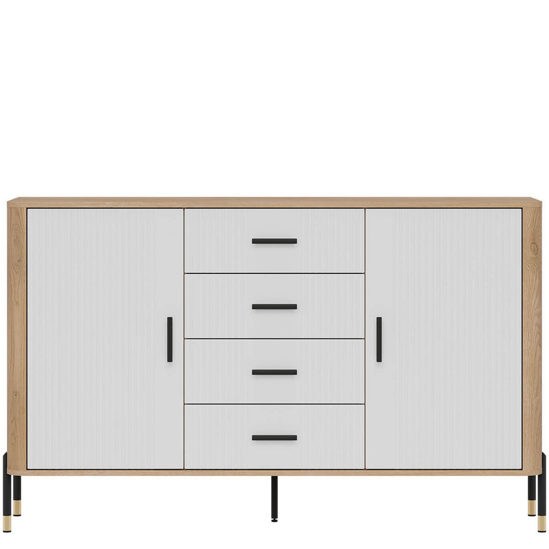 Фото комода DANTE LIVEO DT09 дуб кремона торро / білий / чорні ручки