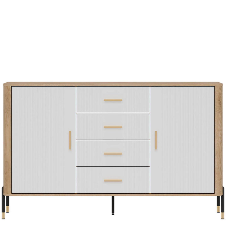 Фото комода DANTE LIVEO DT09 дуб кремона торро / білий / золоті ручки