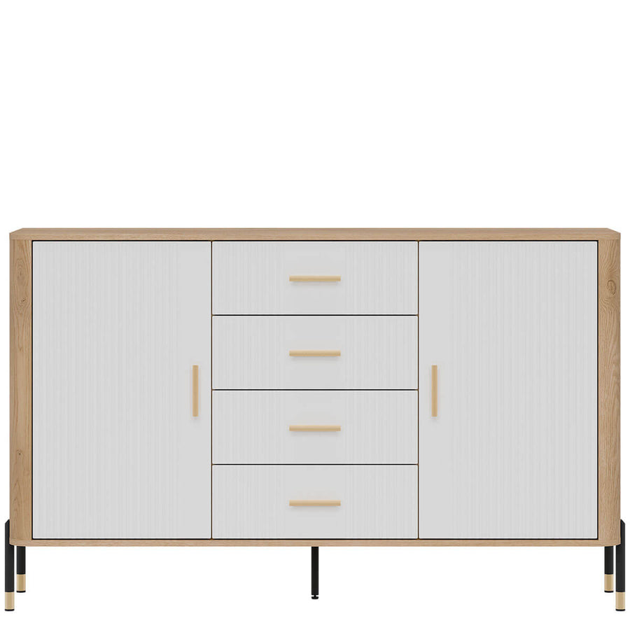 Фото комода DANTE LIVEO DT09 дуб кремона торро / білий / золоті ручки