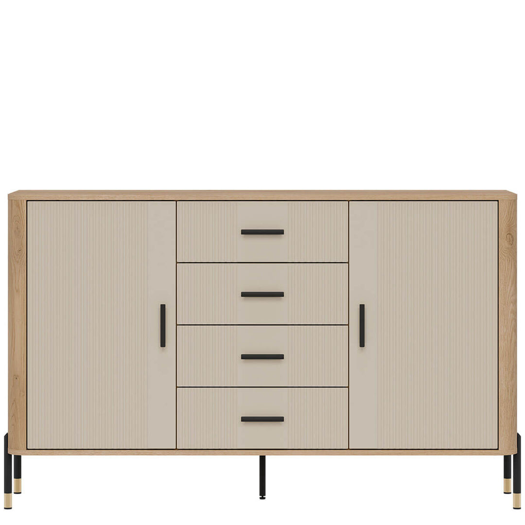 Фото комода DANTE LIVEO DT09 дуб кремона торро / кашемір / чорні ручки