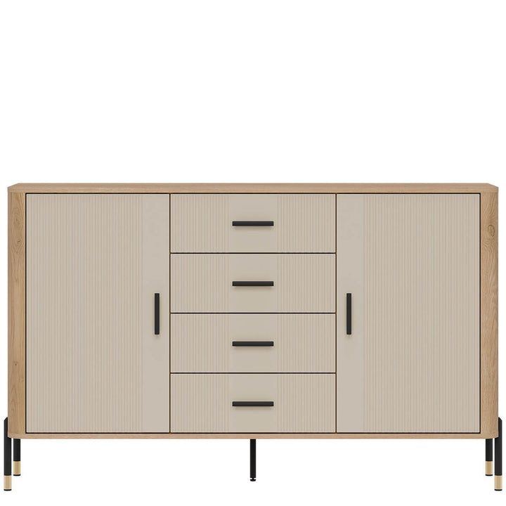 Фото комода DANTE LIVEO DT09 дуб кремона торро / кашемір / чорні ручки