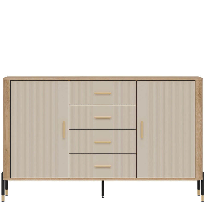 Фото комода DANTE LIVEO DT09 дуб кремона торро / кашемір / золоті ручки