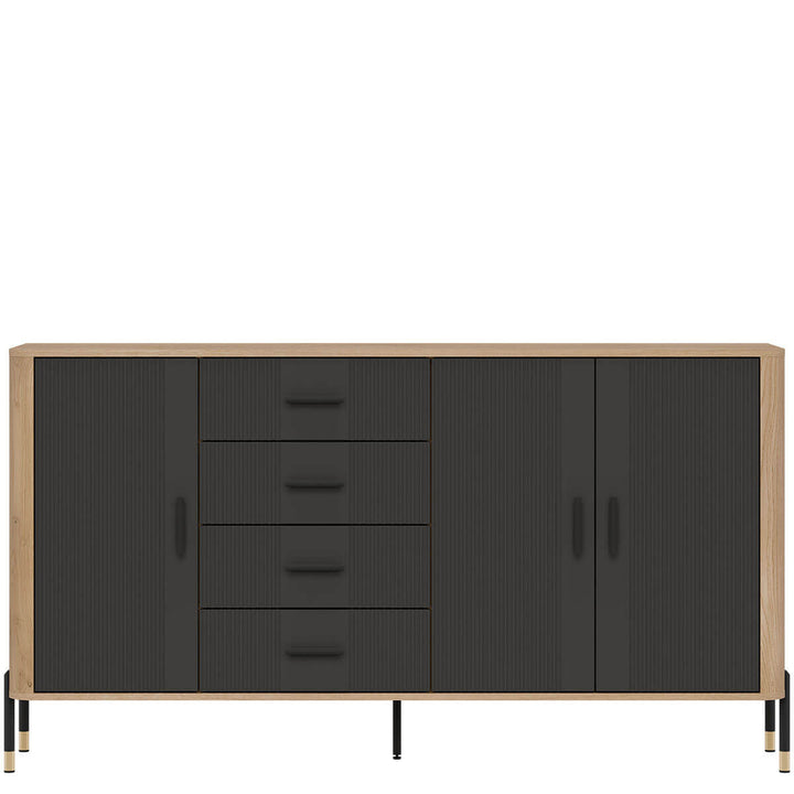 Фото комода DANTE LIVEO DT10 дуб кремона торро / антрацит / чорні ручки