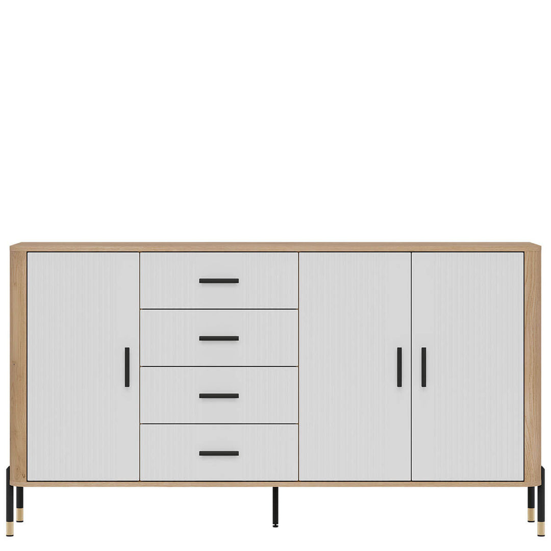 Фото комода DANTE LIVEO DT10 дуб кремона торро / білий / чорні ручки