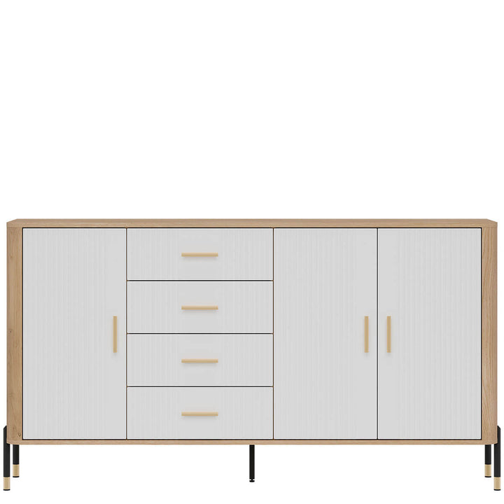 Фото комода DANTE LIVEO DT10 дуб кремона торро / білий / золоті ручки