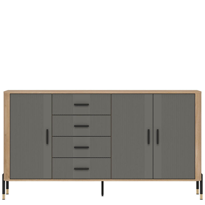 Фото комода DANTE LIVEO DT10 дуб кремона торро / сірий / чорні ручки