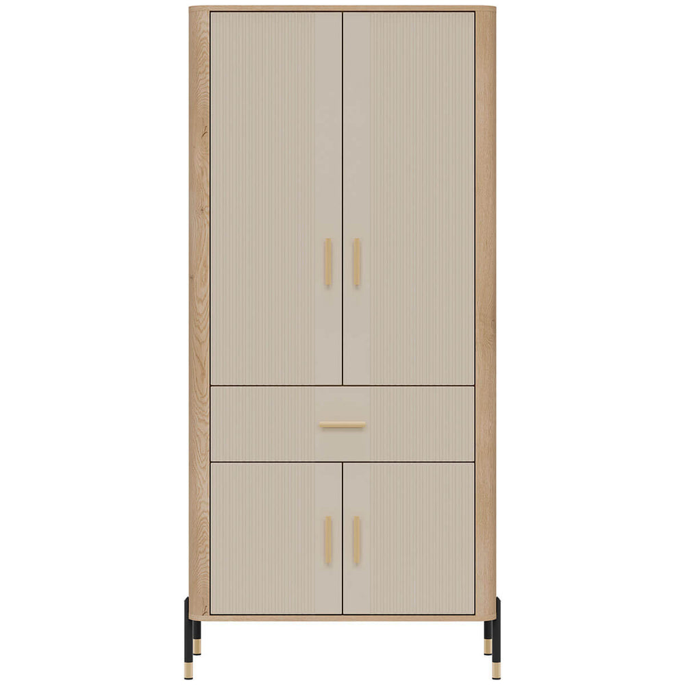 Фото вигляду спереду шафи DANTE LIVEO DT16 дуб кремона торро / кашемір / золоті ручки