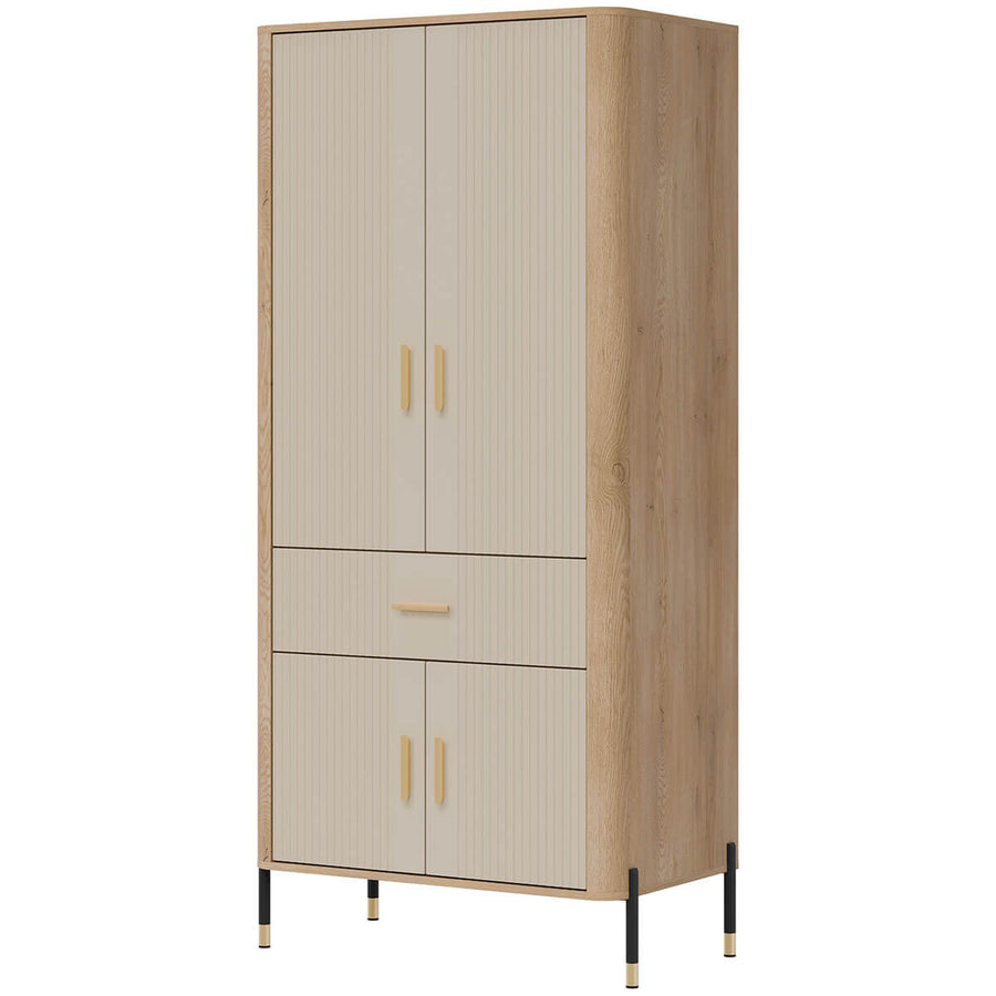 Фото шафи DANTE LIVEO DT16 дуб кремона торро / кашемір / золоті ручки