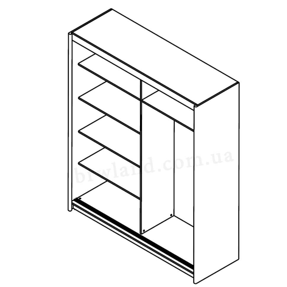 Фото схеми наповнення шафи-купе ДІЄГО БРВ