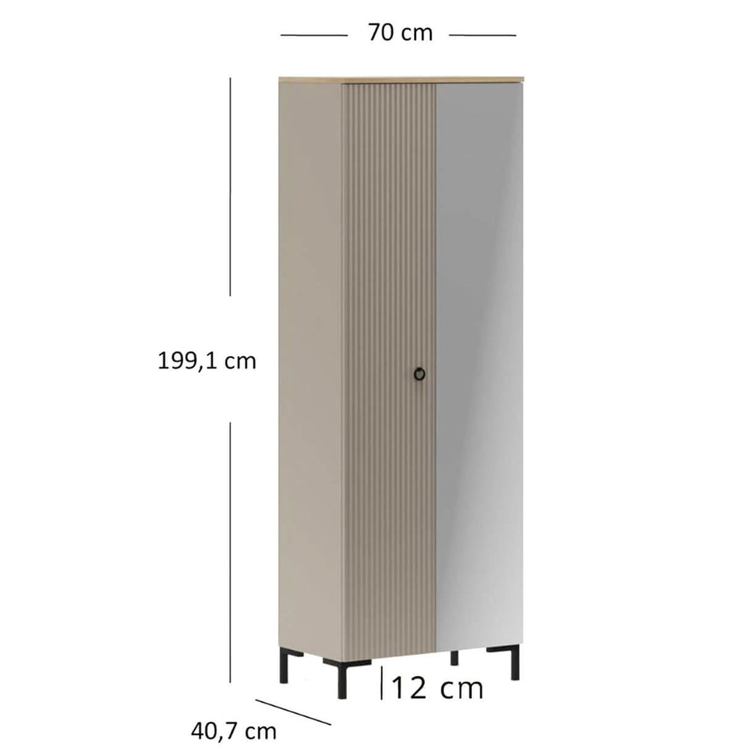 Фото розмірів шафи з дзеркалом DOMINICA MEBELBOS 2D