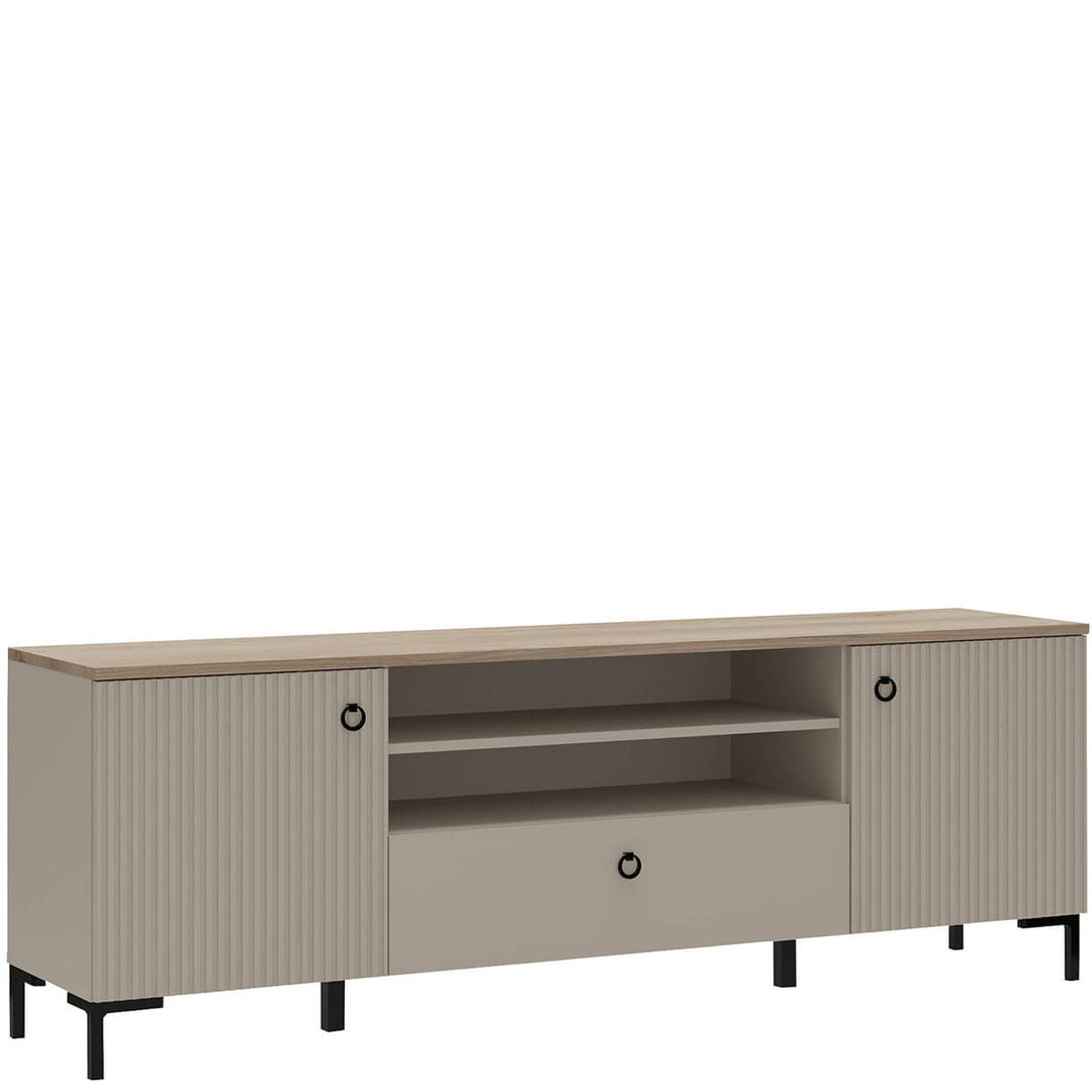 Фото вигляду збоку тумби під телевізор DOMINICA MEBELBOS 2D1S