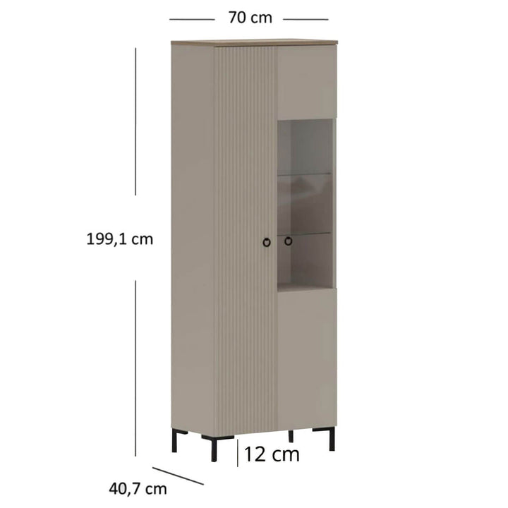 Фото розмірів вітрини DOMINICA MEBELBOS 1D1W