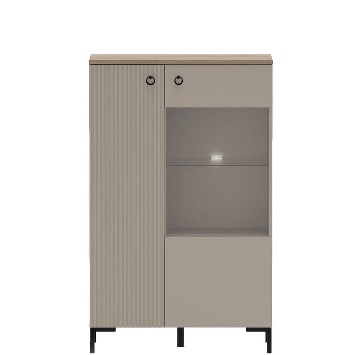 Фото низької вітрини DOMINICA MEBELBOS 1D1W з додатковою підсвіткою