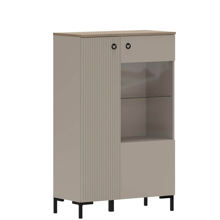 Фото вигляду збоку низької вітрини DOMINICA MEBELBOS 1D1W