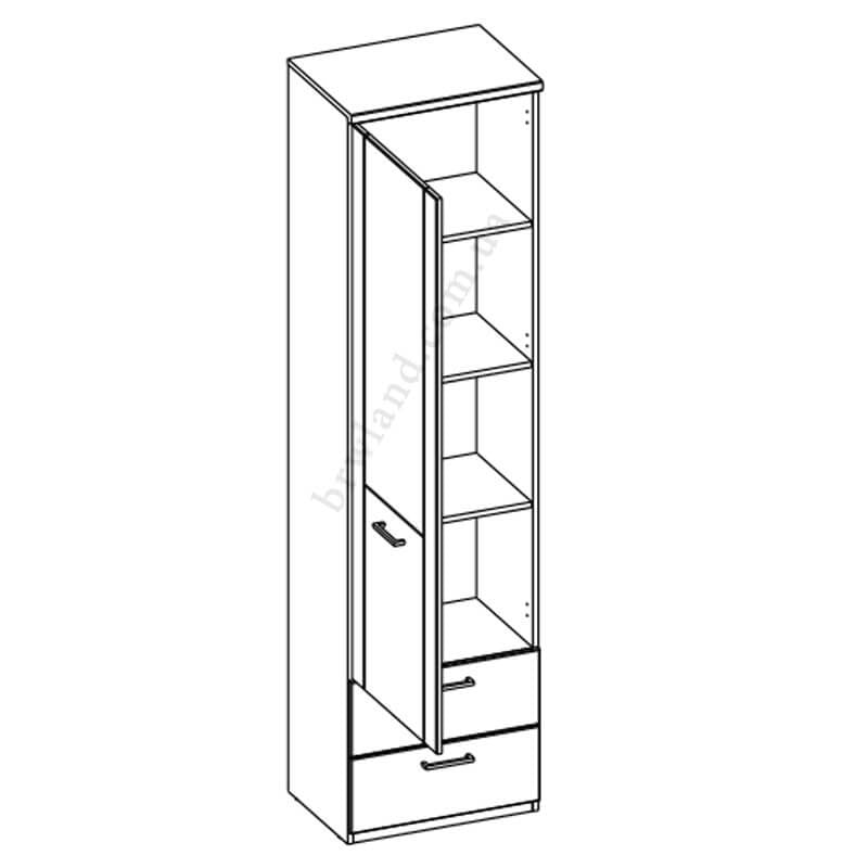 На фото схема наповенення пеналу DOORSET MEBELBOS 1D2S