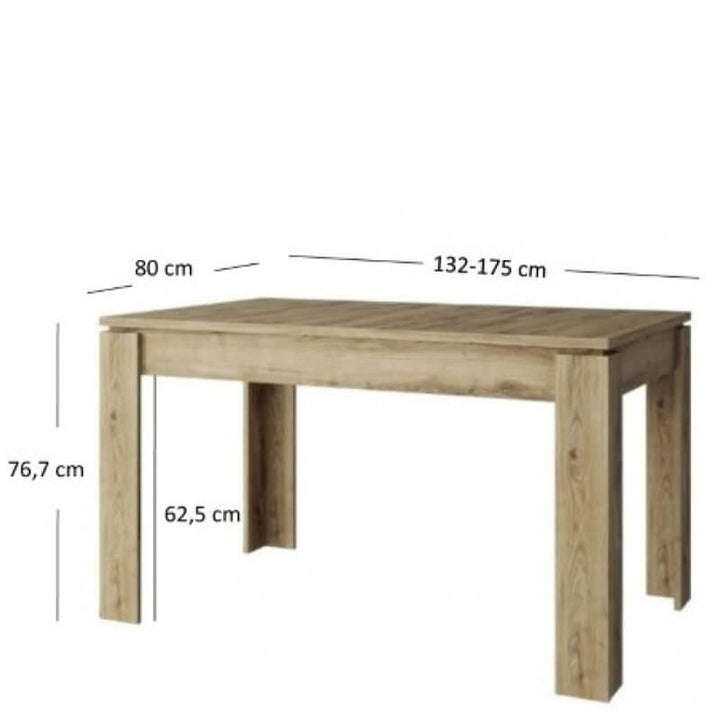 Фото обіднього столу 130/175 DOORSET MEBELBOS з розмірами