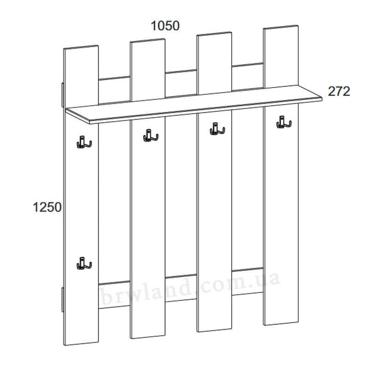 На фото схема вішака 105 DOORSET MEBELBOS