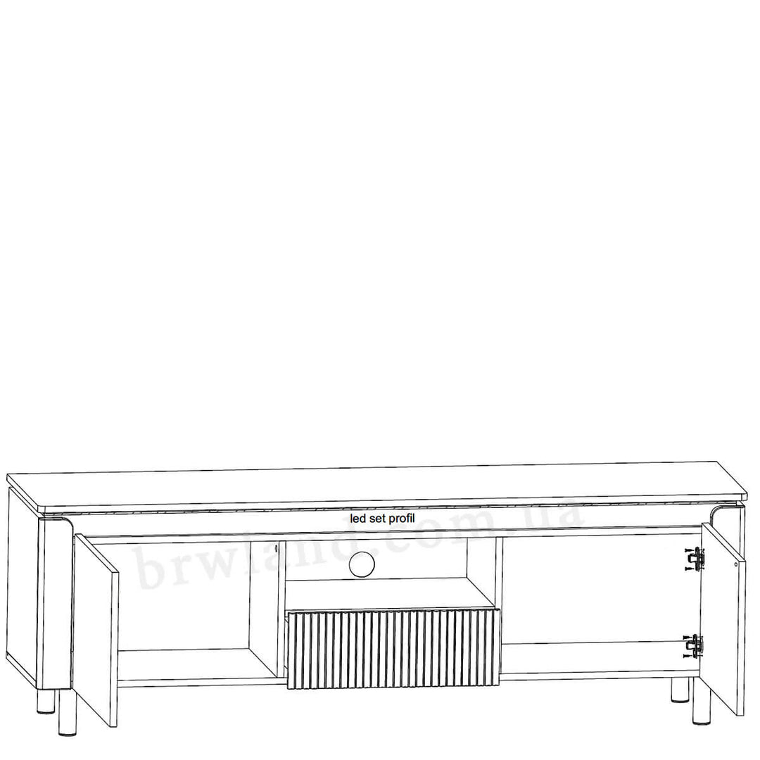 Фото схеми наповнення тумби під телевізор стінки ЕЛЕГАНТ БРВ з підсвіткою