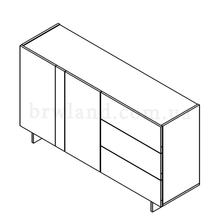 Фото схеми комода ЕСМАРА ГЕРБОР KOM2D3S